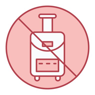 seyahat valizi ikon vektör çizimi tasarımı