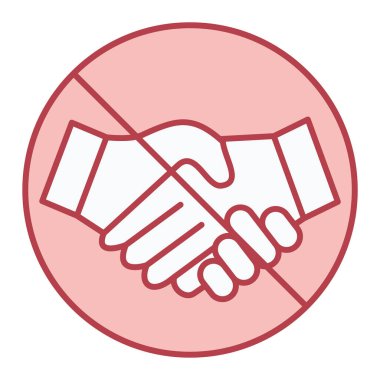 El sıkışma simgesi vektör illüstrasyonu