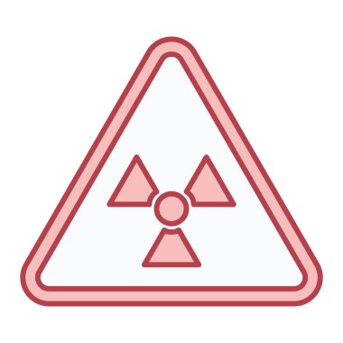 Radyasyon işareti simgesi. Tehlike sembolü. Tehlike alarmı. vektör illüstrasyonu