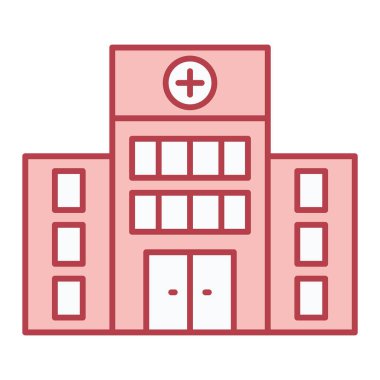 Hastane binası ikon vektör illüstrasyonu
