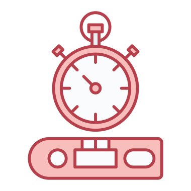 Kronometre simgesi. Web için zaman vektör simgelerinin özet çizimi