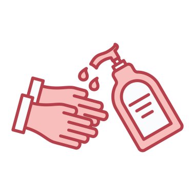 El yıkama ikonu vektörü. İnce çizgi işareti. izole edilmiş sınır sembolü çizimi