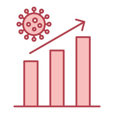 İş büyümesi grafik ikonu vektörü. İnce çizgi işareti. izole edilmiş sınır sembolü çizimi