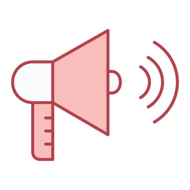 Megafon ikonu vektör illüstrasyonu