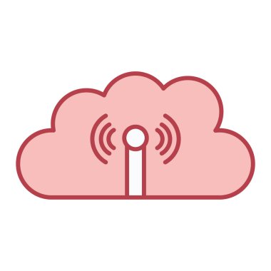 Bulut hesaplama teknolojisi ikon vektör çizimi tasarımı