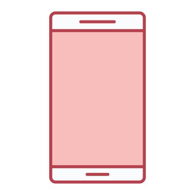 Akıllı telefon aygıtı teknolojisi aygıtı ve iletişim teması izole edilmiş tasarım vektörü illüstrasyonu