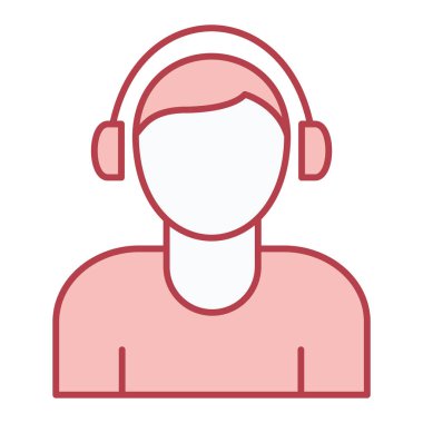 Müşteri desteği ikon vektör illüstrasyonu