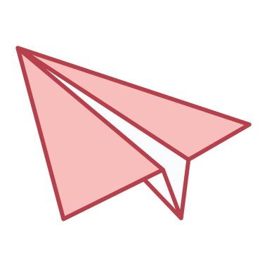 Kağıt uçak ikonu. vektör illüstrasyonu