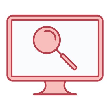 Arama işareti vektör illüstrasyon tasarımlı büyüteç