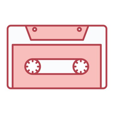 kaset teybi ikon vektör illüstrasyon grafik tasarımı