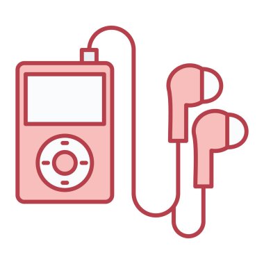 Dolgu simgesi vektör illüstrasyon tasarımlı taşınabilir aygıt