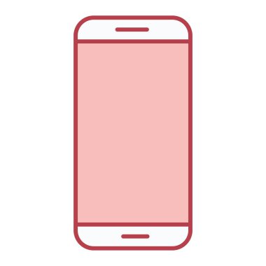 Akıllı telefon aygıtı simgesi. Web tasarımı için cep telefonu vektör simgelerinin düz çizimi