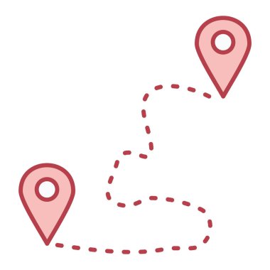 Harita işaretleyici simgesi. konum belirleyici sembol. düz tasarım biçimi.