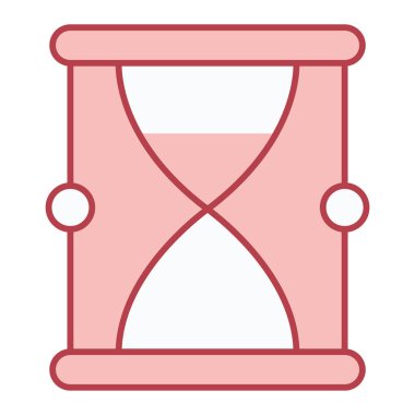 Kum saati düz simgesi, vektör çizimi