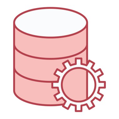 veritabanı. Web simgesi basit illüstrasyon