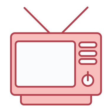 Televizyon. Web simgesi basit illüstrasyon