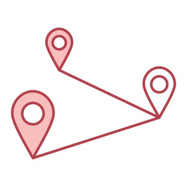 Harita işaretleyici simgesi. konum belirleyici sembol. düz tasarım biçimi.