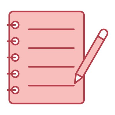 kalem simgesi vektör illüstrasyon tasarımı içeren not defteri