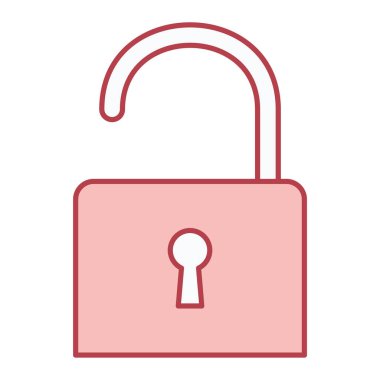 asma kilit ikon vektör çizimi