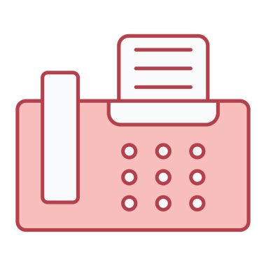 faks. Web simgesi basit illüstrasyon