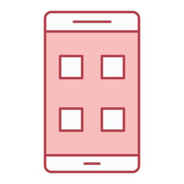 Simge vektör illüstrasyon tasarımlı akıllı telefon