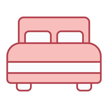 yatak ikonu vektör illüstrasyonu