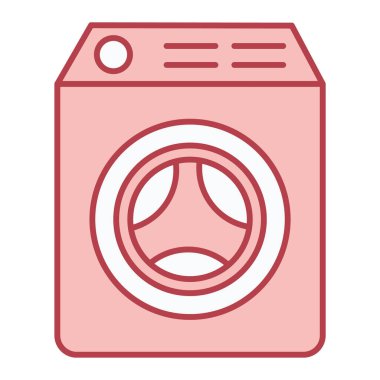 çamaşır makinesi simgesi. Web için basit çamaşır temizleyici vektör simgeleri çizimi