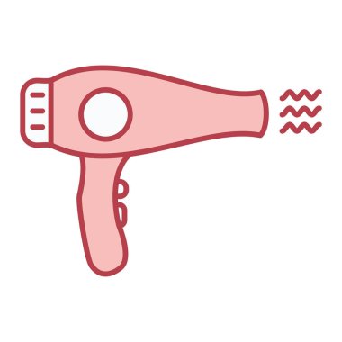saç kurutma simgesi vektör çizimi
