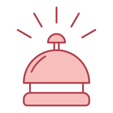 Alarm çanı simgesi. Web için otel yemek vektör simgelerinin ana hatları