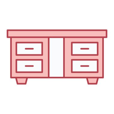 Kabine ikonu vektör illüstrasyonu