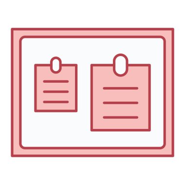 Liste simgesi olan pano. vektör illüstrasyonu