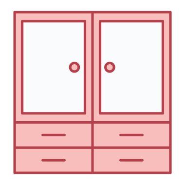 Gardırop. Web simgesi basit illüstrasyon