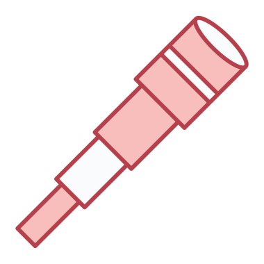 Teleskop simgesi. Web için el feneri vektör simgelerinin basit çizimi