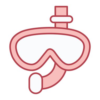 scuba dalış maskesi ikon vektör illüstrasyon tasarımı