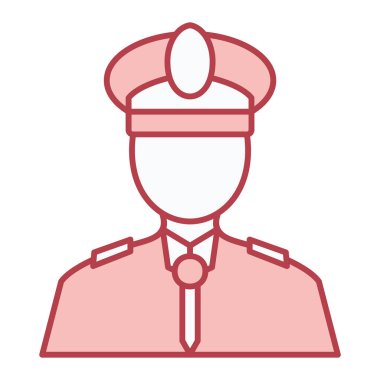 Polis memuru ikon vektör çizimi tasarımı