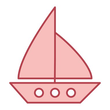 Tekne. Web simgesi basit illüstrasyon