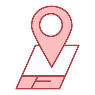 konum pin simgesi vektör illüstrasyonu