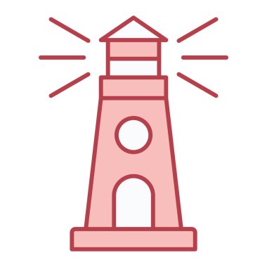 deniz feneri ikonu vektör illüstrasyonu
