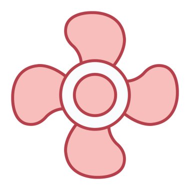 Hayran ikonu. Web için çiçek vektör simgelerinin basit çizimi