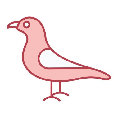 kuş simgesi vektör illüstrasyonu