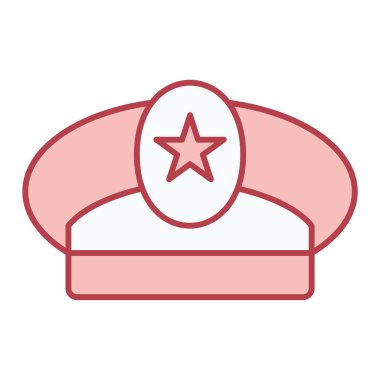 hat simgesi, vektör illüstrasyonu beyaz arkaplanda izole edildi