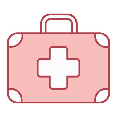 tıbbi çanta ikon vektör illüstrasyonu