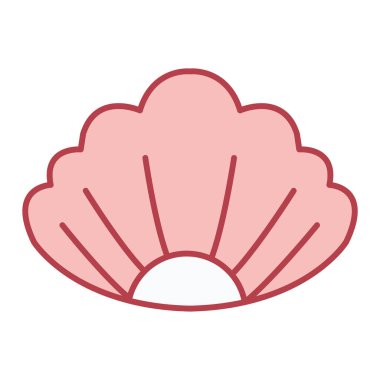 deniz kabuğu ikonu vektör çizimi tasarımı