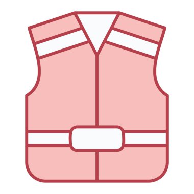 Yelek. Web simgesi basit illüstrasyon