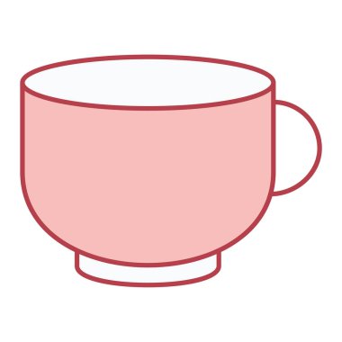 Kahve fincanı ikonu. Web için sıcak çikolata vektör simgelerinin özet çizimi