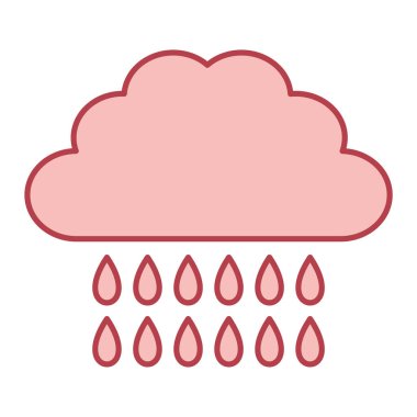 bulut hava ikonu vektör çizimi tasarımı