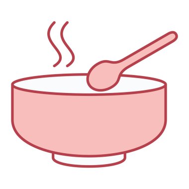 Gıda ve kaşık simgesinin vektör çizimi