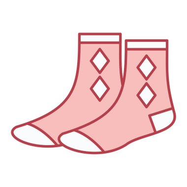 Yılbaşı çorap ikonu. Web için kauçuk bot vektör simgelerinin özet çizimi
