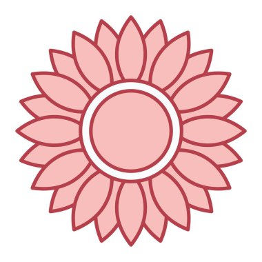 Çiçek ikonu. Web için çiçek vektör simgelerinin özet çizimi