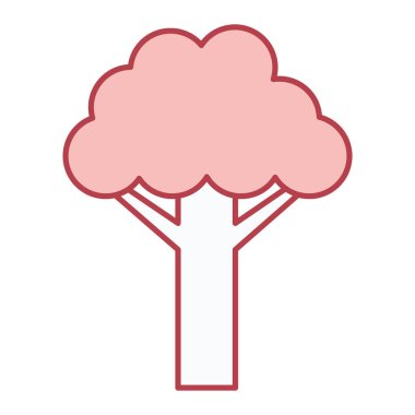 Ağaç simgesinin vektör illüstrasyonu